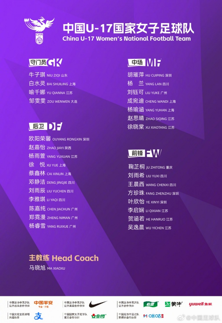 U-17女足启动2026年第七期集训 双基地衔接世界杯备战 U-17女足启动2026年第七期集训 双基地衔接世界杯备战